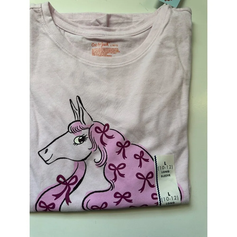 Cat & Jack Girls Graphic Long Sleeve and Leggings Set size L (10/12) NWT